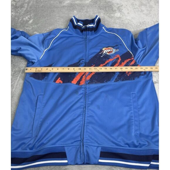 Vintage Y2K Oklahoma City Thunder Full Zip Track Jacket Men's Size Small Blue - Picture 8 of 11